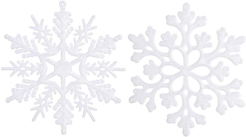 Mini White Felt Snowflake Embellishments – 10 Count – The Ornament